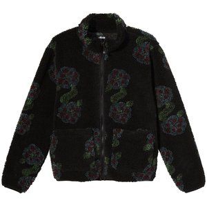 Stussy Black Flor Sherpa BNWT